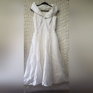 vintage white sweetheart off the shoulder dress xs/s
